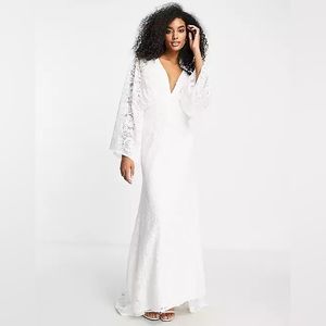 ASOS EDITION Abigail kimono sleeve lace wedding dress